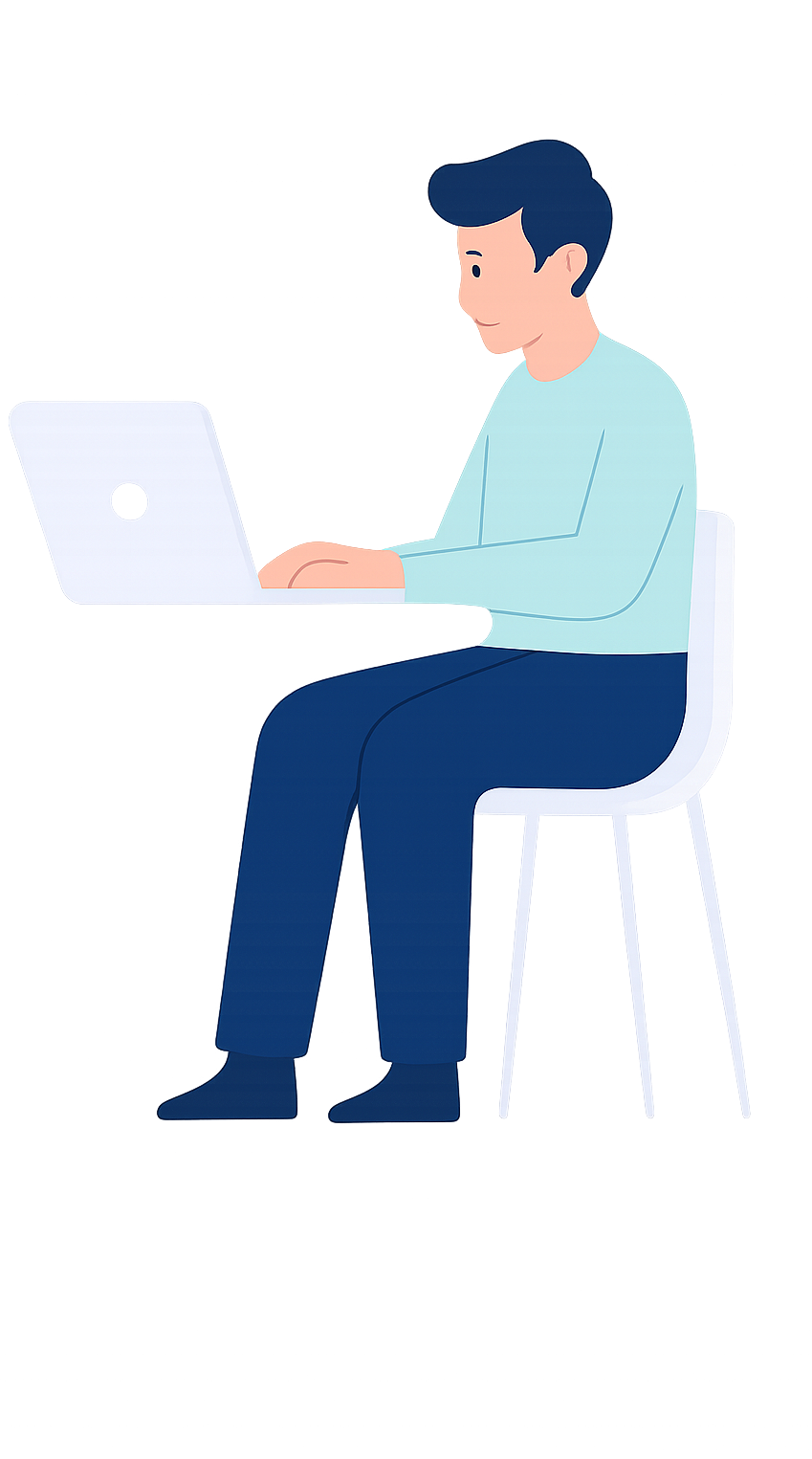 Persona estudiando en una laptop